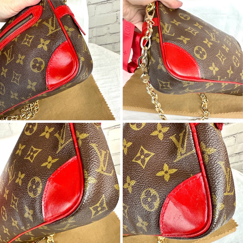 Louis Vuitton crossbody *Custom* with chain, bag charm and dust bag - Picture 14 of 16